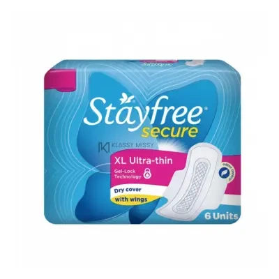 Stayfree Secure Dry Cover XL Ultra-thin with Wings 6 pads