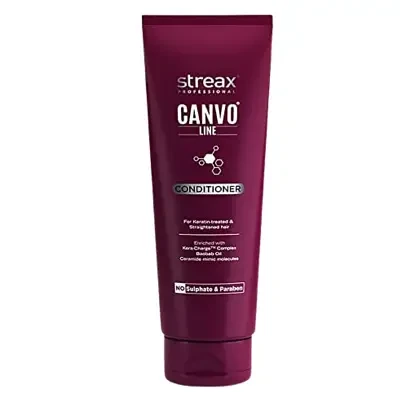 Streax Professional Canvo Line Conditioner Keratin-Treated & Straightened Hair 240g