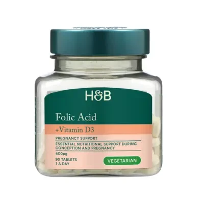 Holland & Barrett Folic Acid & Vitamin D3 90 Tablets