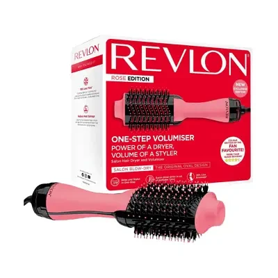 Revlon Salon One-Step Hair Dryer and Volumizer Hot Air Brush - Rose Edition