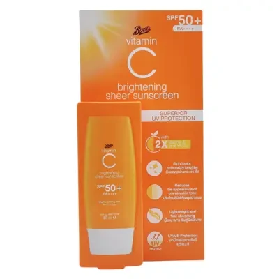 Boots Vitamin C Brightening Sheer Sunscreen SPF50+ PA++++ 30ml