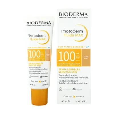 Bioderma Photoderm Fluide MAX Sun Active Defense Sunscreen SPF100 40ml - Light