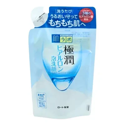 Rohto Hada Labo Gokujyun Hyaluronic Acid Foaming Face Wash Refill 140ml