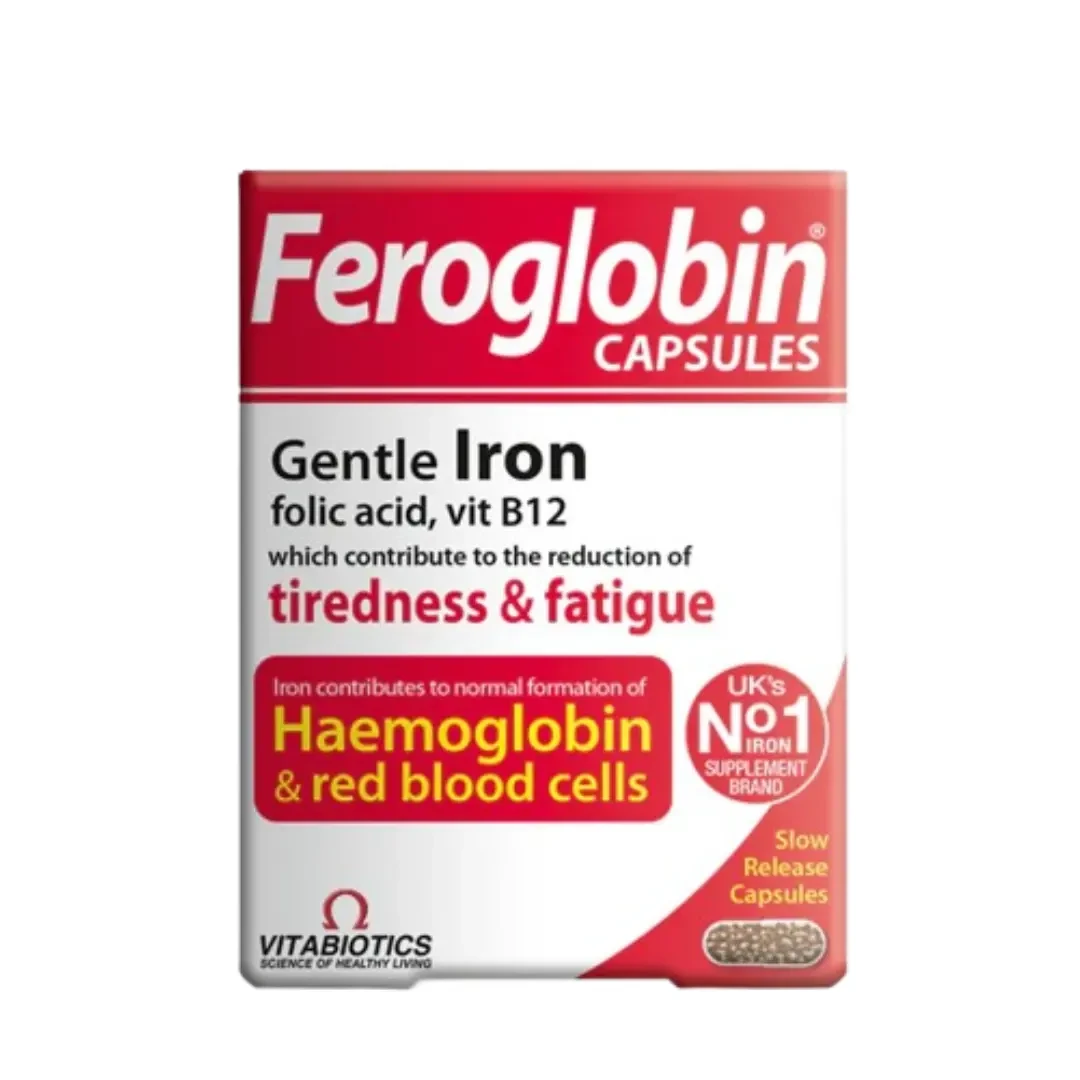 Vitabiotics Feroglobin Capsules Gentle Iron 30 Capsules