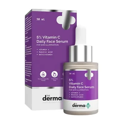 The Derma Co 5% Vitamin C Daily Face Serum for Skin Illumination 30ml