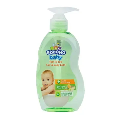 Kodomo Baby Top To Toe Hair & Body Wash with Aloe Vera and Wheat Germ Oil 400ml