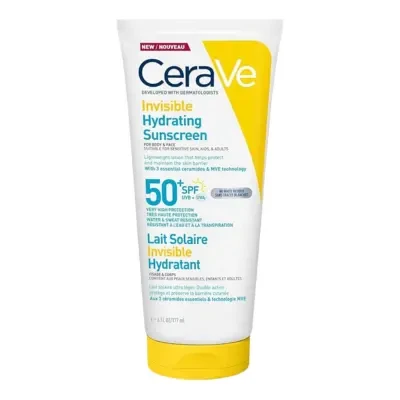 CeraVe Invisible Hydrating Sunscreen  SPF 50+ for Body and Face 177ml
