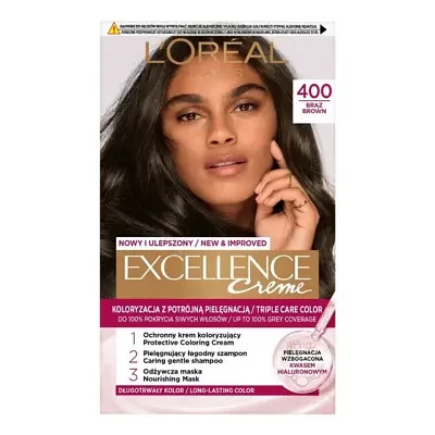 L'Oréal Paris New & Improved Excellence Creme permanent hair dye 400 Brown