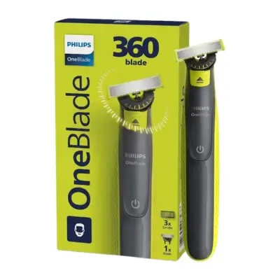 Philips Model - QP2724/23 OneBlade 360 Electric Beard Trimmer with 3 Combs 1 Blade
