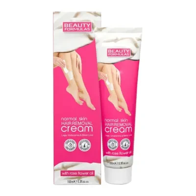 Beauty Formulas Normal Skin Hair Removal Cream with Rose Flower Oil 100ml