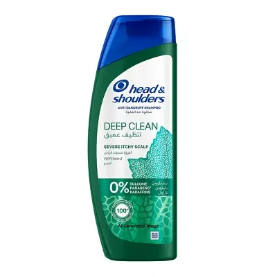 Head & Shoulders Deep Clean Anti Dandruff Shampoo for Severe Itchy Scalp 400ml
