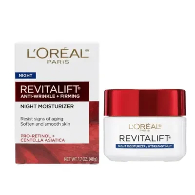 L'Oreal Paris Revitalift Anti-Wrinkle + Firming with Pro-Retinol + Centella Asiatica Night Moisturizer 48g
