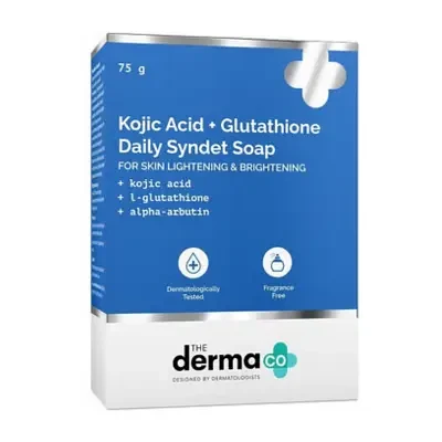 The Derma Co Kojic Acid + Glutathione Daily Syndet Soap 75g