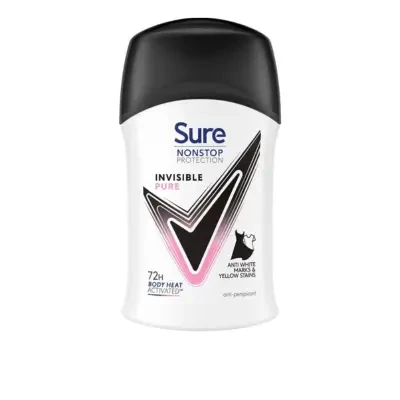 Sure Women Antiperspirant Deodorant Stick Nonstop Invisible Pure 50ml