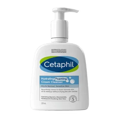 Cetaphil Hydrating Foaming Cream Cleanser Dry to Normal, Sensitive Skin 236ml