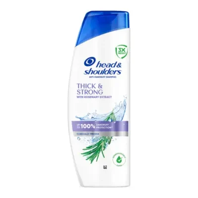 Head & Shoulders Thick & Strong Anti Dandruff Shampoo with  Rosemary Extract 400ml
