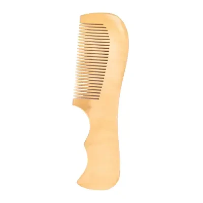 Natural Wooden Hair Comb With Handle