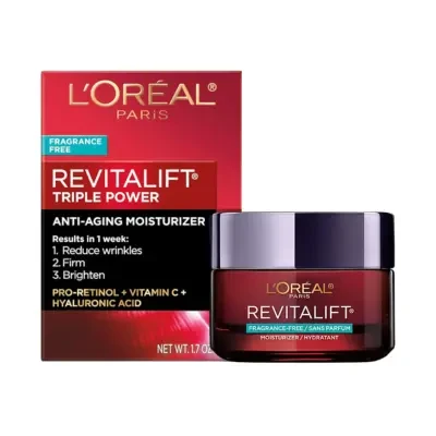 L'Oréal Paris Revitalift Triple Power Anti-Aging Fragrance Free Face Moisturizer 48g