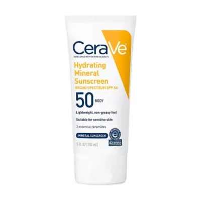 CeraVe Hydrating Mineral Sunscreen SPF 50 Body Lotion 150ml