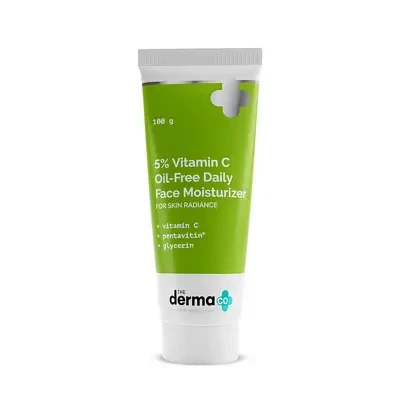 The Derma Co 5% Vitamin C Oil-Free Daily Face Moisturizer for Skin Radiance  100g