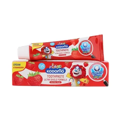 Kodomo Ultra Shield Formula Xylitol Plus Cream Strawberry Kid Toothpaste 65g