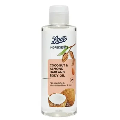 The Boots Ingredients Coconut & Almond Hair and Body Oil 150ml