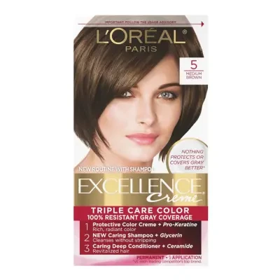 L'Oréal Excellence Crème Permanent Hair Color 5 Medium Brown