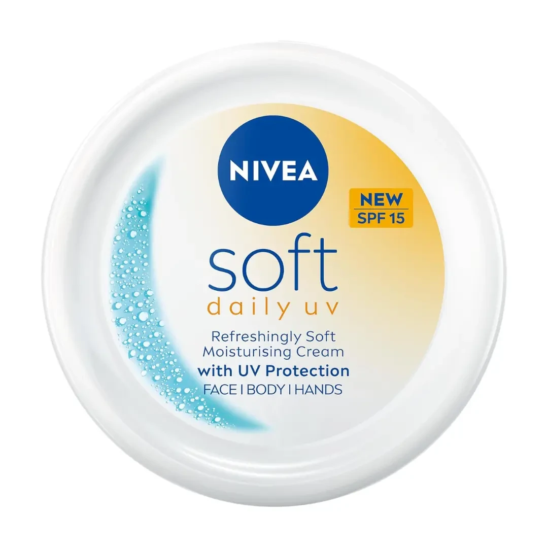 Nivea Soft Daily UV Moisturizing Cream for Face, Body and Hands 200ml