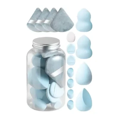 15pcs Mini Honey Pot Style Cosmetic Sponge Set