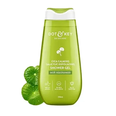 Dot & Key Cica Calming Salicylic Acid Exfoliating Shower Gel with Niacinamide 250ml