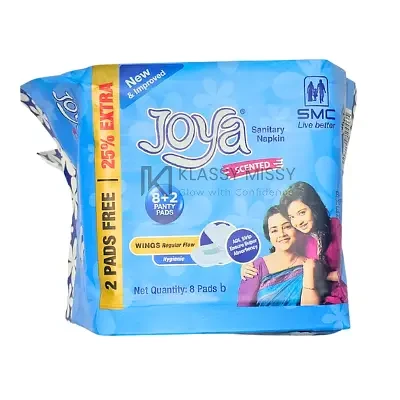 Joya Sanitary Napkin Wings Regular Flow 8+2 Pads Pack