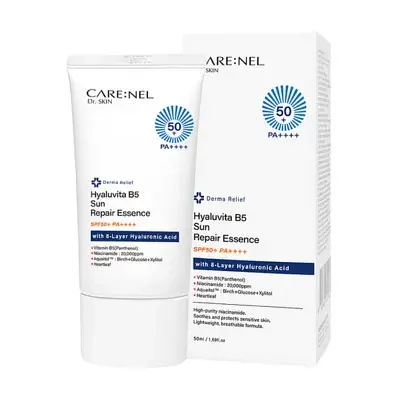 CARE:NEL Hyaluvita B5 Sun Repair Essence with 8-Layer Hyaluronic Acid 50ml