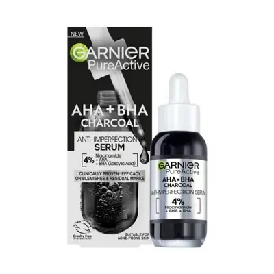 Garnier Pure Active AHA+BHA Charcoal Anti-imperfection Serum 30ml