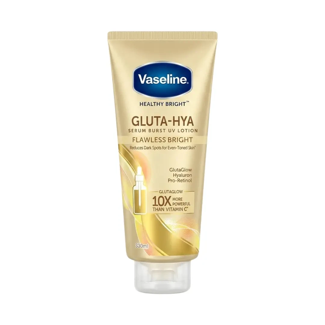 Vaseline Gluta Hya Serum Burst UV Lotion Flawless Bright 330ml