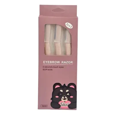 Silubi 3pcs Eyebrow And Facial Razor Set