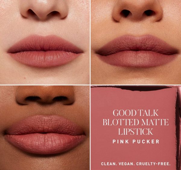 Good Talk Blotted Matte Lipstick-PINK PUCKER