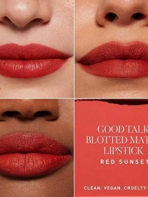 Good Talk Blotted Matte Lipstick-RED SUNSET