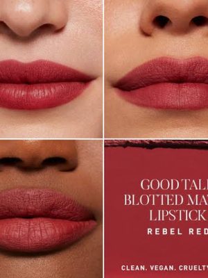 Good Talk Blotted Matte Lipstick-Rebel Red